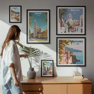 Bildergalerie-Set für die Wand mit Motiven europäischer Städte