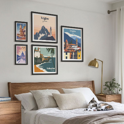 Bilderset fürs sofa Europäische Stadtlandschaften
