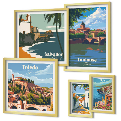 Bildergalerie-set für die wand Europäische Städte, Ausblicke, Landschaften