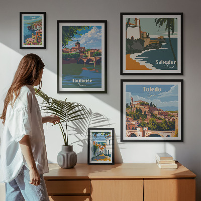 Bildergalerie-set für die wand Europäische Städte, Ausblicke, Landschaften