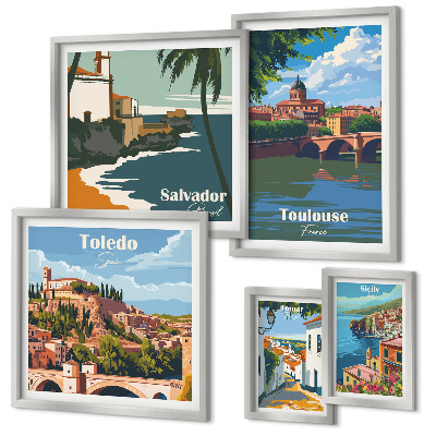 Bildergalerie-set für die wand Europäische Städte, Ausblicke, Landschaften