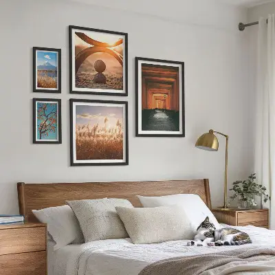 Bilderset für das Sofa die ruhigen Naturlandschaften im Zen-Stil