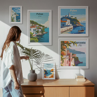 Modernes wandbilder-set Landschaften der griechischen Inseln