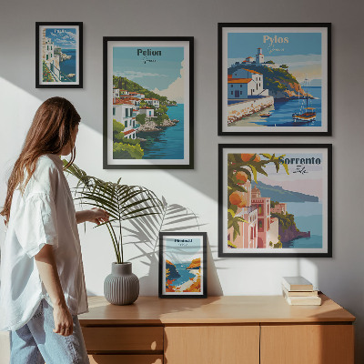 Modernes wandbilder-set Landschaften der griechischen Inseln