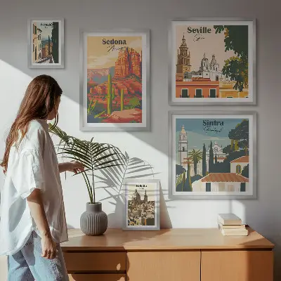 Bildergalerie-Set für die Wand mit touristischen Landschaften der Welt