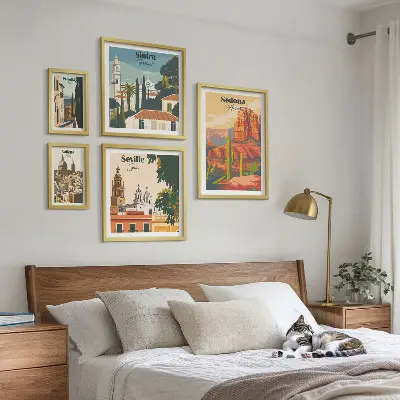 Bildergalerie-Set für die Wand mit touristischen Landschaften der Welt
