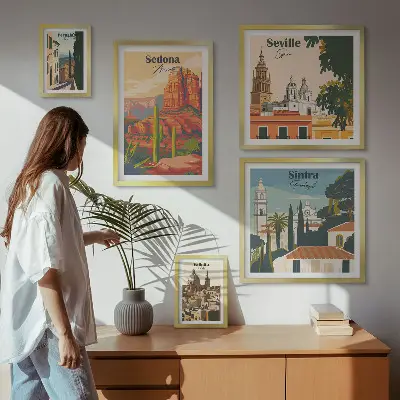 Bildergalerie-Set für die Wand mit touristischen Landschaften der Welt