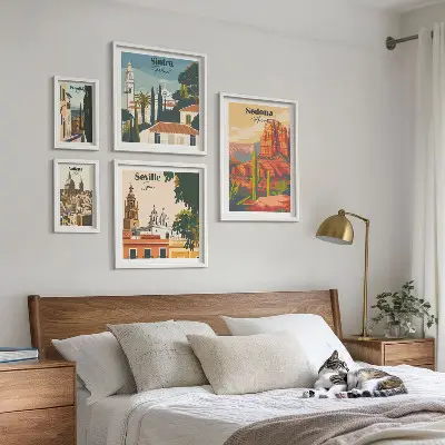 Bildergalerie-Set für die Wand mit touristischen Landschaften der Welt