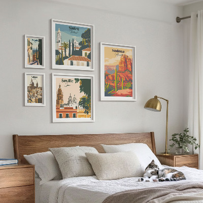Bildergalerie-set für die wand Touristische Landschaften der Welt