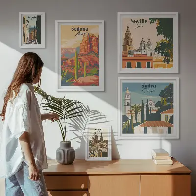 Bildergalerie-Set für die Wand mit touristischen Landschaften der Welt