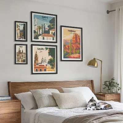 Bildergalerie-Set für die Wand mit touristischen Landschaften der Welt