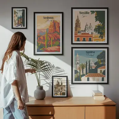 Bildergalerie-Set für die Wand mit touristischen Landschaften der Welt