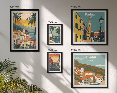 Modernes wandbilder-set Landschaften europäischer Städte