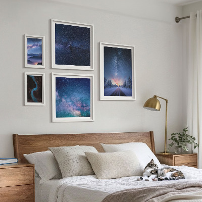 Modernes wandbilder-set Kosmische Nachtlandschaften