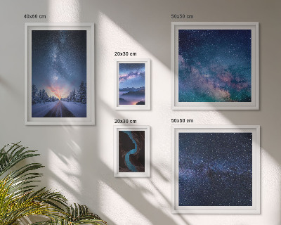 Modernes wandbilder-set Kosmische Nachtlandschaften