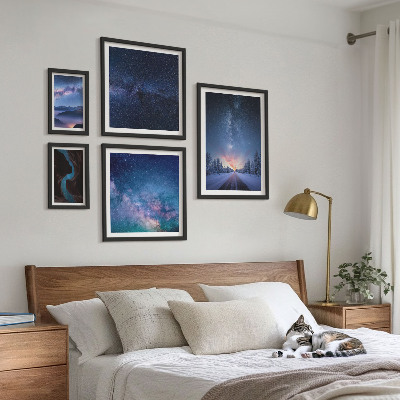 Modernes wandbilder-set Kosmische Nachtlandschaften