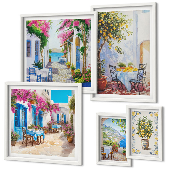 Bildergalerie-set für die wand Bezaubernde Landschaften mit Blumen