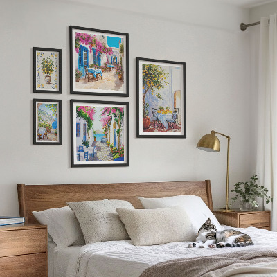 Bildergalerie-set für die wand Bezaubernde Landschaften mit Blumen