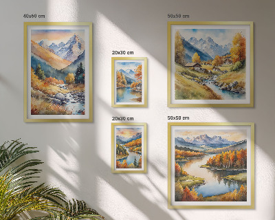Bilderset fürs sofa Herbstliche Berglandschaften
