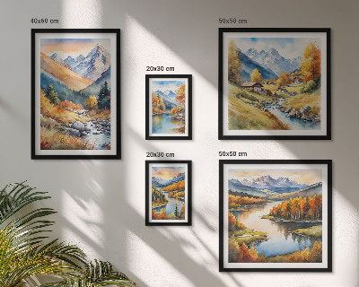 Bilderset fürs sofa Herbstliche Berglandschaften