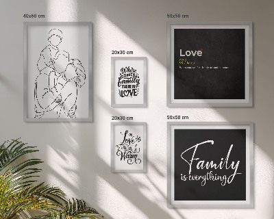 Bildergalerie-set für die wand Familiäre Werte wie Liebe und Nähe