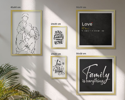 Bildergalerie-set für die wand Familiäre Werte wie Liebe und Nähe