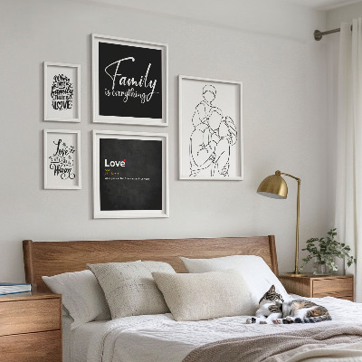 Bildergalerie-set für die wand Familiäre Werte wie Liebe und Nähe