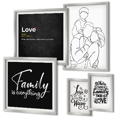 Bildergalerie-set für die wand Familiäre Werte wie Liebe und Nähe