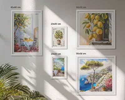 Bilderset fürs Sofa Motiv Zitrusinspirationen Sonne