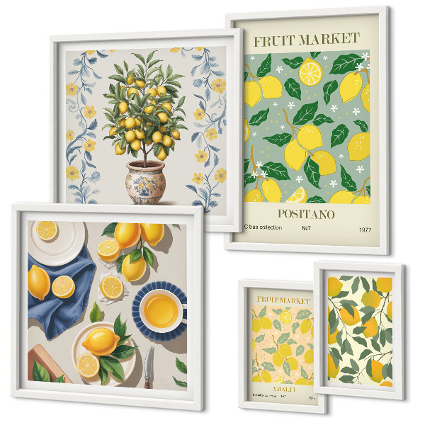 Bildergalerie-set für die wand Zitrusfruchtmuster
