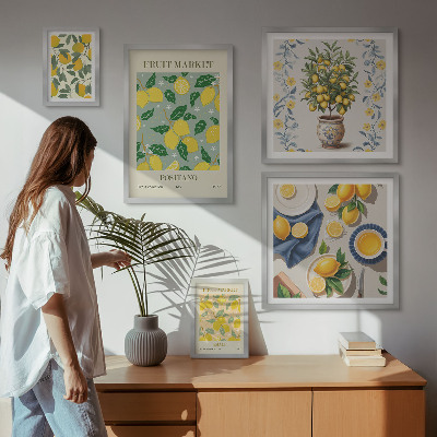 Bildergalerie-set für die wand Zitrusfruchtmuster