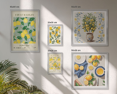 Bildergalerie-set für die wand Zitrusfruchtmuster