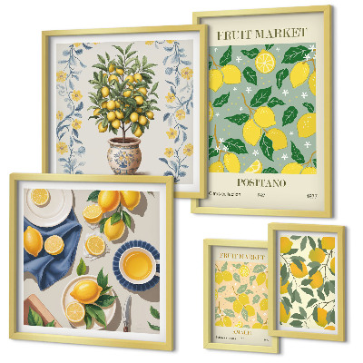Bildergalerie-set für die wand Zitrusfruchtmuster