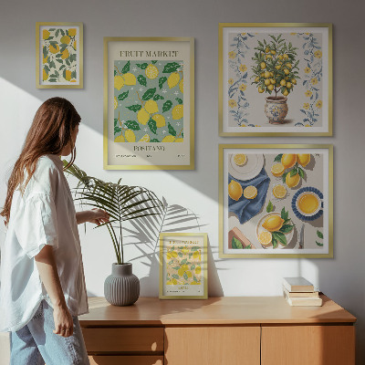 Bildergalerie-set für die wand Zitrusfruchtmuster