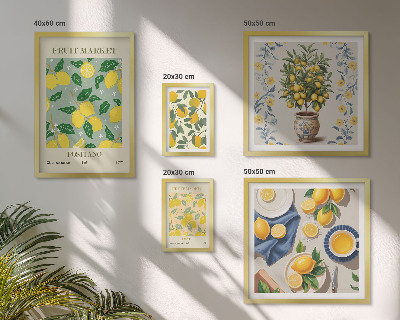 Bildergalerie-set für die wand Zitrusfruchtmuster