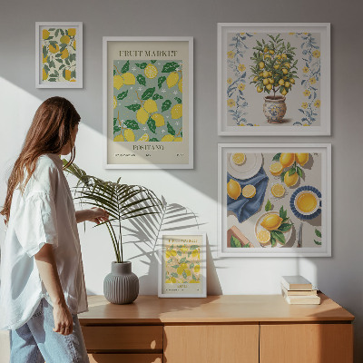 Bildergalerie-set für die wand Zitrusfruchtmuster