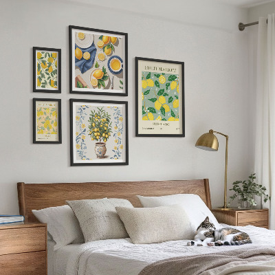Bildergalerie-set für die wand Zitrusfruchtmuster