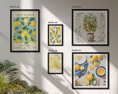 Bildergalerie-set für die wand Zitrusfruchtmuster