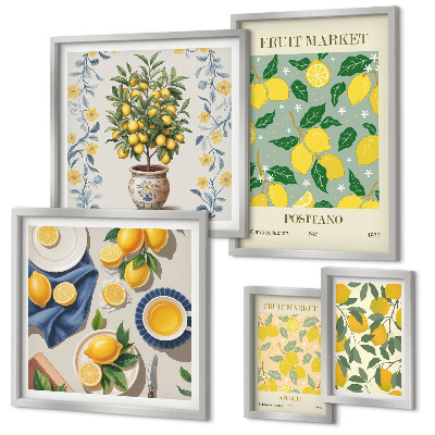 Bildergalerie-set für die wand Zitrusfruchtmuster