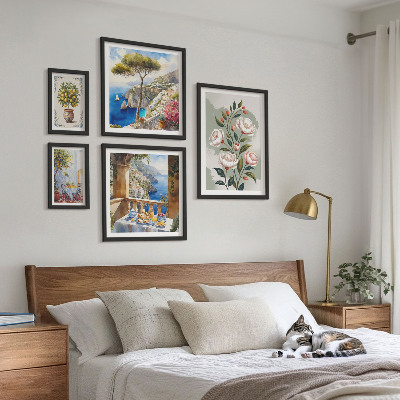 Bilderset fürs sofa Malerische Blumenansichten