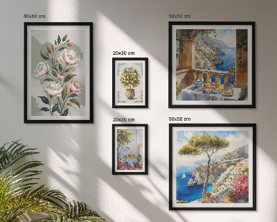 Bilderset fürs sofa Malerische Blumenansichten
