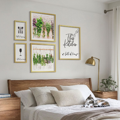 Bildergalerie-set für die wand Küchenliebe Kräuter Accessoires