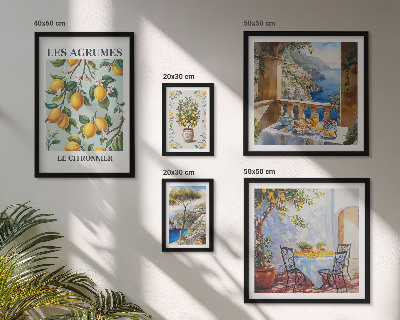 Modernes wandbilder-set Zitrusinspirationen aus der Provence