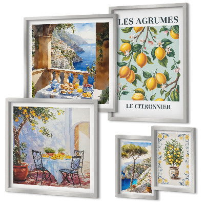 Modernes wandbilder-set Zitrusinspirationen aus der Provence