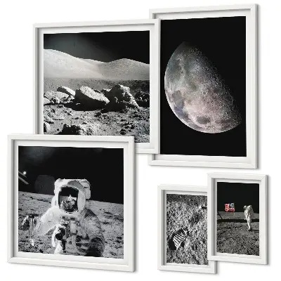 Bilderset Mondlandschaften aus der Sicht von Astronauten fürs Sofa