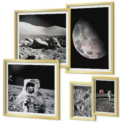 Bilderset Mondlandschaften aus der Sicht von Astronauten fürs Sofa