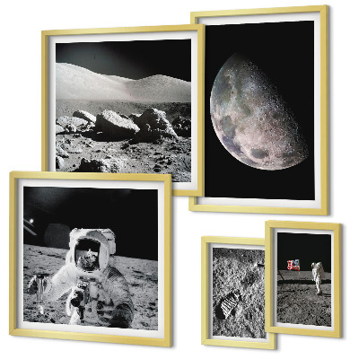Bilderset fürs sofa Mondlandschaften aus der Sicht von Astronauten
