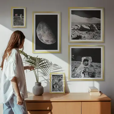 Bilderset Mondlandschaften aus der Sicht von Astronauten fürs Sofa
