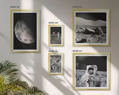Bilderset Mondlandschaften aus der Sicht von Astronauten fürs Sofa