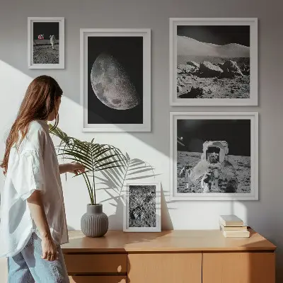Bilderset Mondlandschaften aus der Sicht von Astronauten fürs Sofa